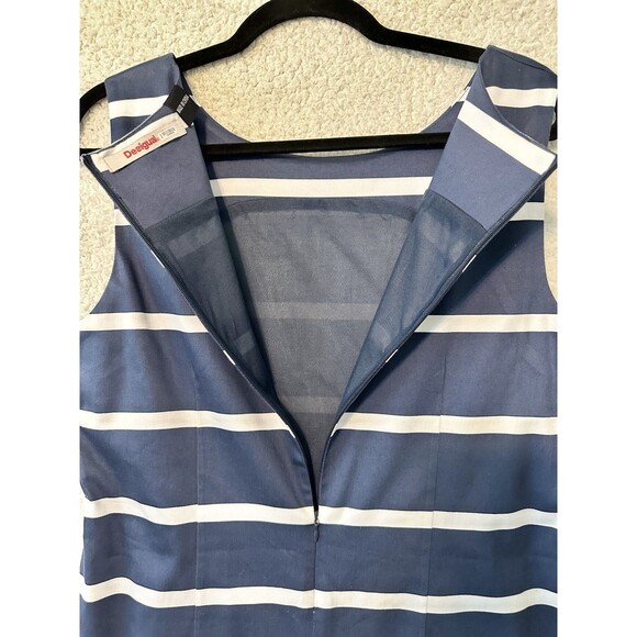 DESIGUAL Women Sleeveless Dress Cotton Blend Hibiscus Size 12/44 - Picture 6 of 11